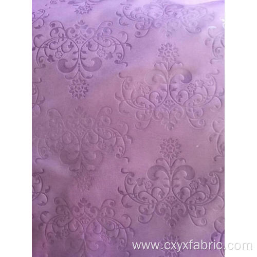 polyester pink purple emboss fabric